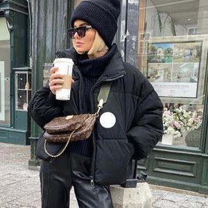 Zara oversized puffer jacket 🖤